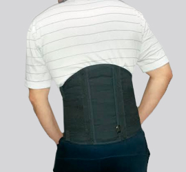 Бандаж на поясничный отдел позвоночника с 4-мя рёбрами жёсткости и пластиной "Огородник" от ТМ Тиса